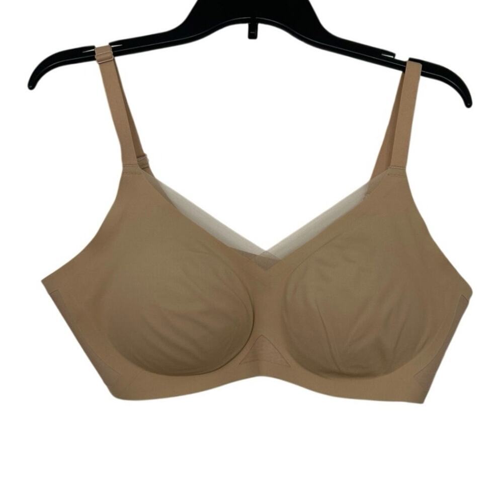 Honeylove Crossover Wireless Bra Nude Smoothing Lift Comfort XL 38D/DD